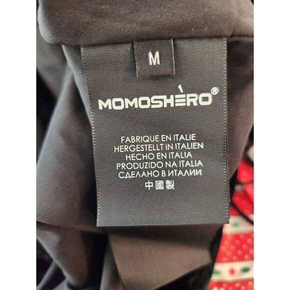 Momoshero Black Long Sleeve Cage Neck Cut Out Velvet Mini Sheath Dress M Italy - Picture 8 of 8